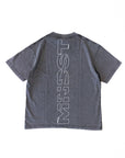 A gray oversized fit t-shirt with the brand 'MNDST' printed in white on the back.